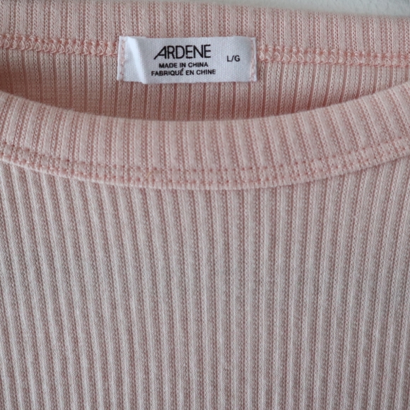 NWT Pink Ribbed Crop Top T-Shirt - Ardene - Picture 3 of 6